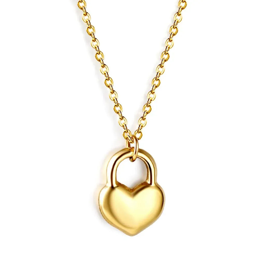 Heart-Shaped Gold Clavicle Chain