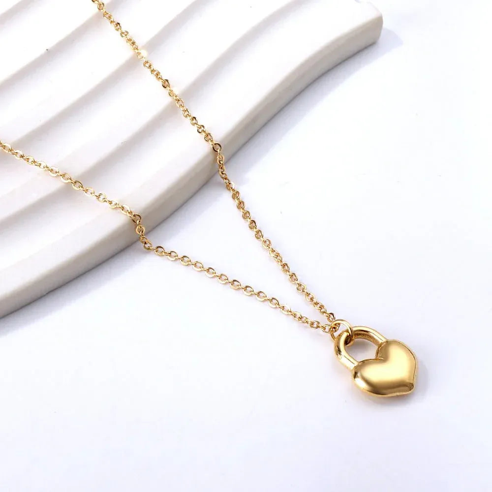 Heart-Shaped Gold Clavicle Chain