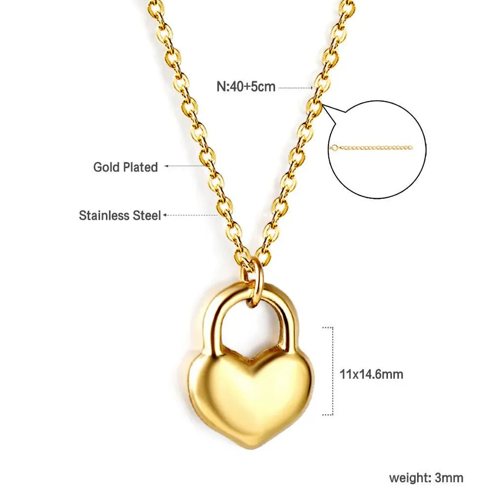 Heart-Shaped Gold Clavicle Chain